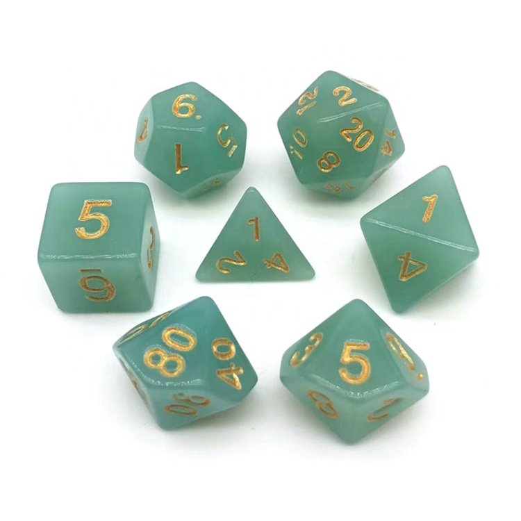 Top Fashion Strong Sunlight Polyhedral Acrylic DnD RPG Dice Set with Color Changing