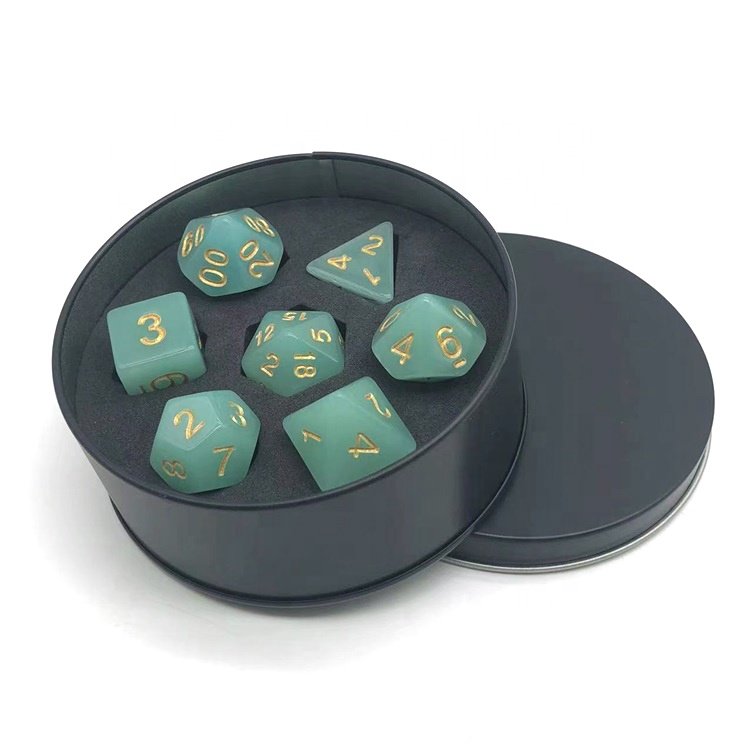 Top Fashion Strong Sunlight Polyhedral Acrylic DnD RPG Dice Set with Color Changing