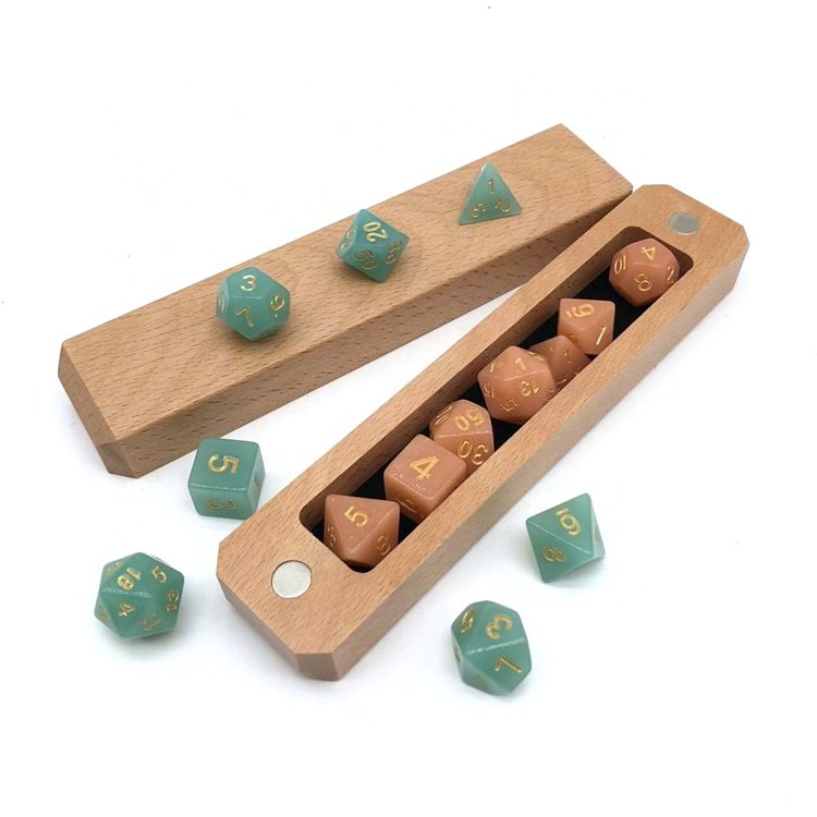 Top Fashion Strong Sunlight Polyhedral Acrylic DnD RPG Dice Set with Color Changing