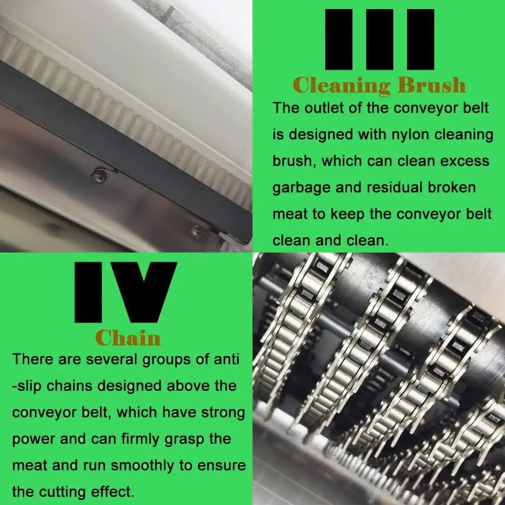 commercial full automatic small chicken cutter fish dicing frozen meat strips dicer cube cutting machine