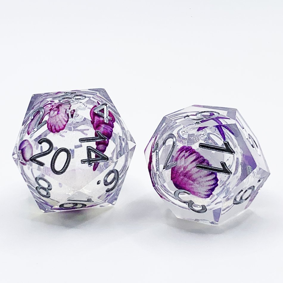 Liquid Core Heart Filled Dice Sets Dungeons & Dragons Rpg Dice With Sharp Edge Polyhedron Resin Dnd Dice Custom Factory