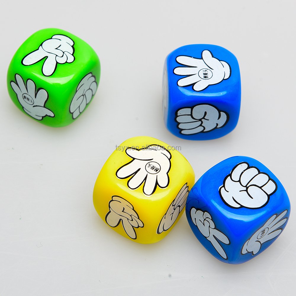 Acrylic new board game 4 color heat transfer printing logo d6 10mm 12mm 14mm 16mm 18mm 20mm 25mm 30mm game dice