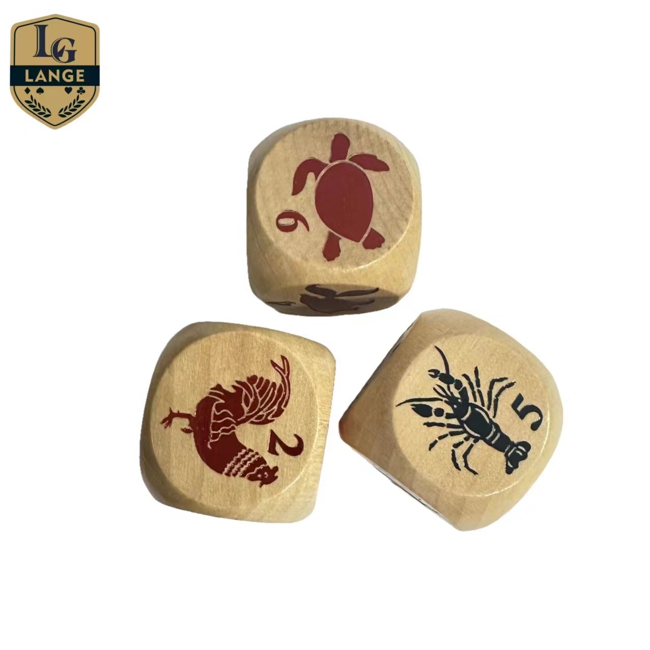 Casino Accessories Craps Dice Wooden Turtle Lobster Chicken Leopard Animal Pattern Dice
