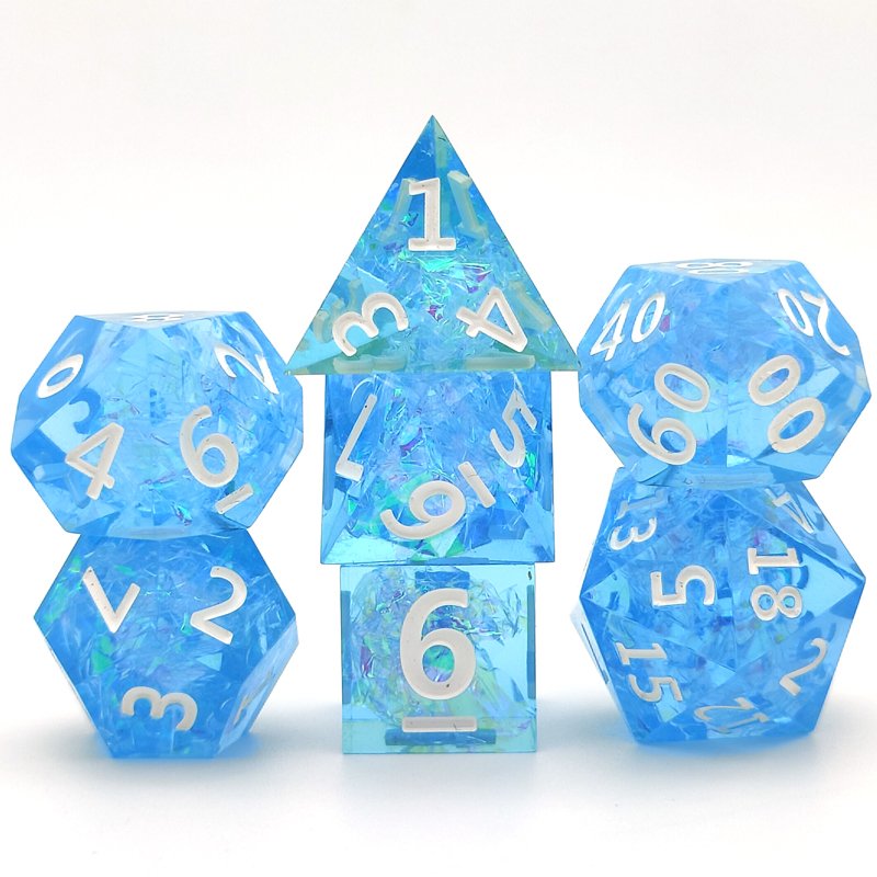 DND Polyhedral Resin Dice set 7PCS Whole Sale Sharp Edge Dice Set