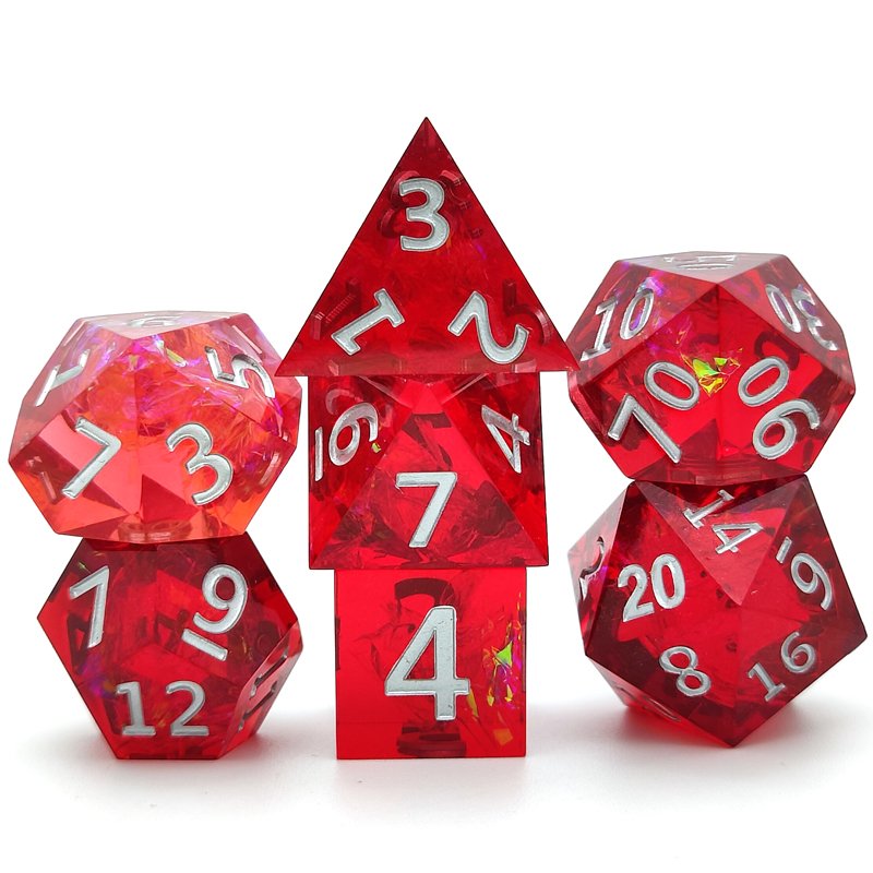DND Polyhedral Resin Dice set 7PCS Whole Sale Sharp Edge Dice Set