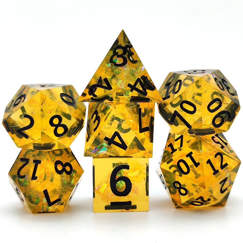 DND Polyhedral Resin Dice set 7PCS Whole Sale Sharp Edge Dice Set