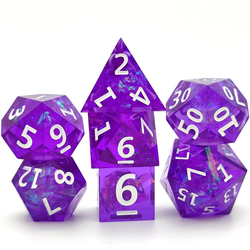 DND Polyhedral Resin Dice set 7PCS Whole Sale Sharp Edge Dice Set