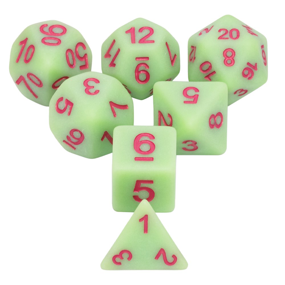 Dungeons and Dragons 7pcs Set Solid Polyhedral Resin DND RPG Acrylic Dice 16mm Plastic DICE for Board Game
