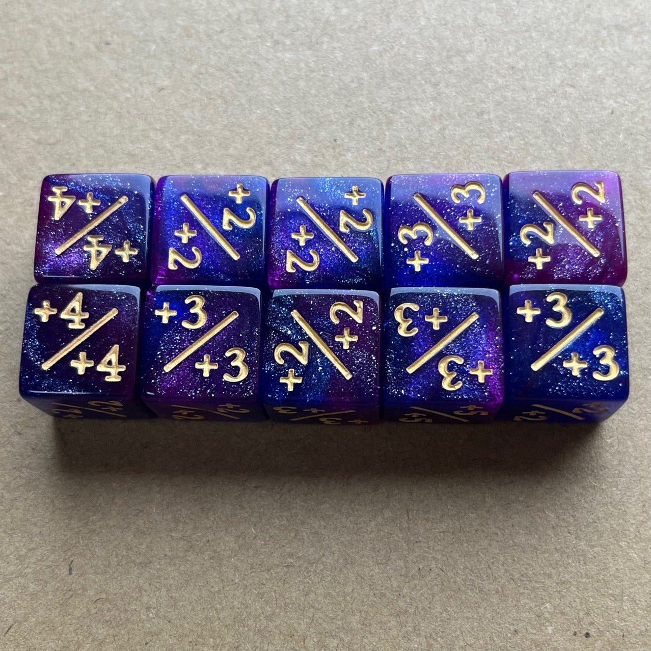 positive and Negative counter dice games customized Magic Token Loyalty Cards Game Square 16mm D6 Plus and Minus Counter Dice
