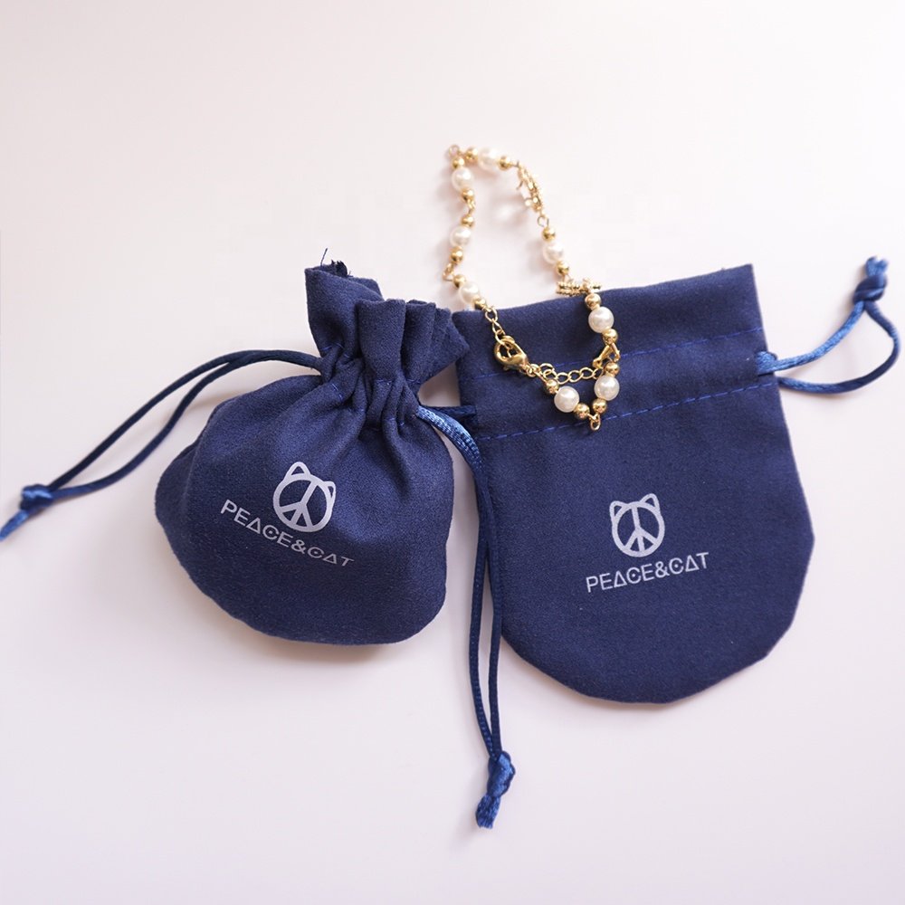 Custom printed candy jewellery packaging Drawstring Bags dice bag pouch gift bag velvet jewelry pouch