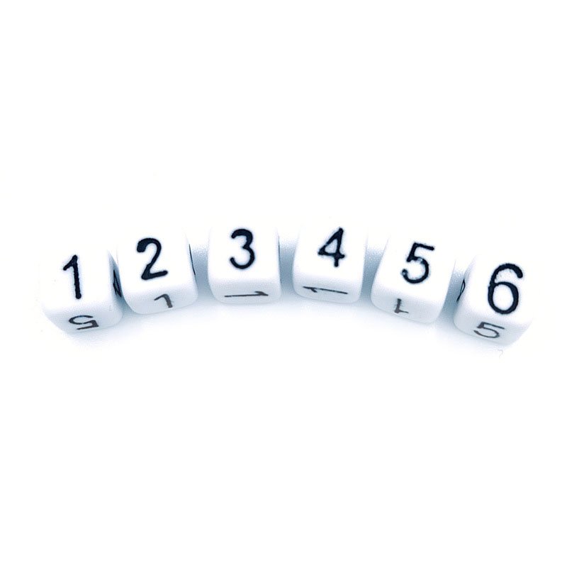 Tiny Small dice 8mm plastic acrylic number digital game dice board game