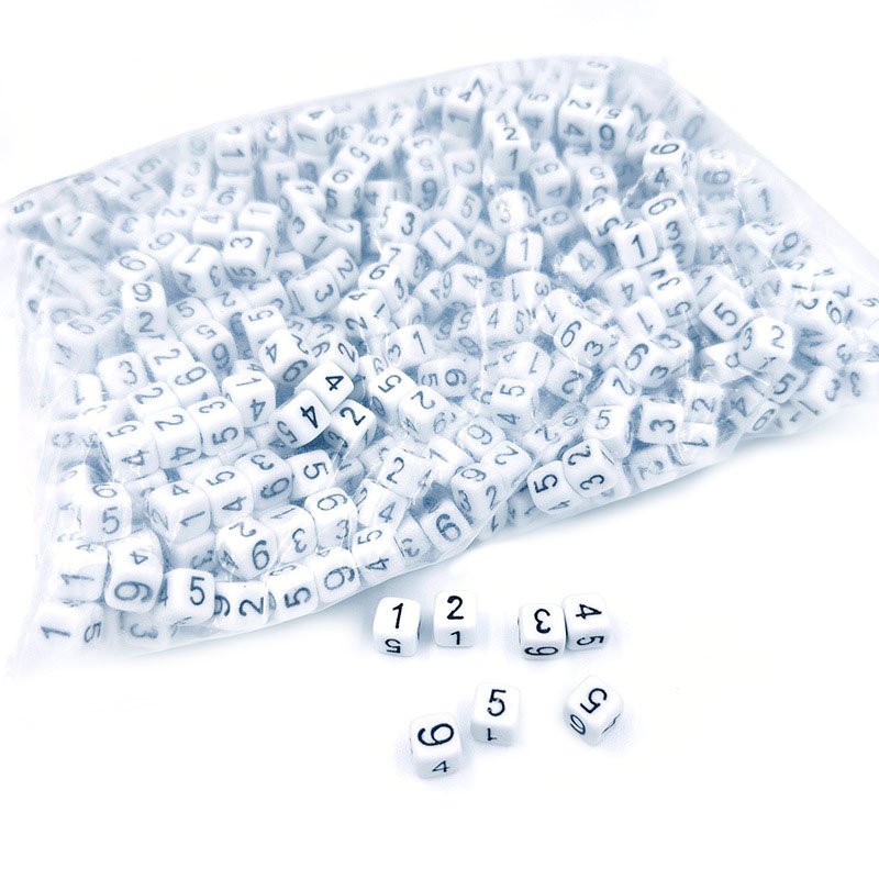 Tiny Small dice 8mm plastic acrylic number digital game dice board game