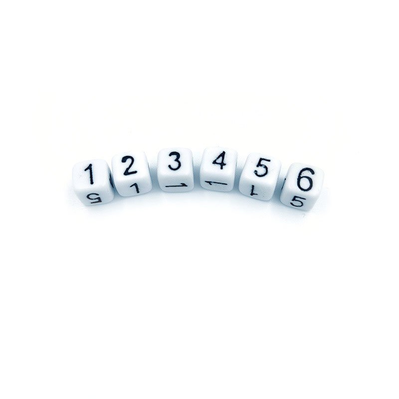 Tiny Small dice 8mm plastic acrylic number digital game dice board game