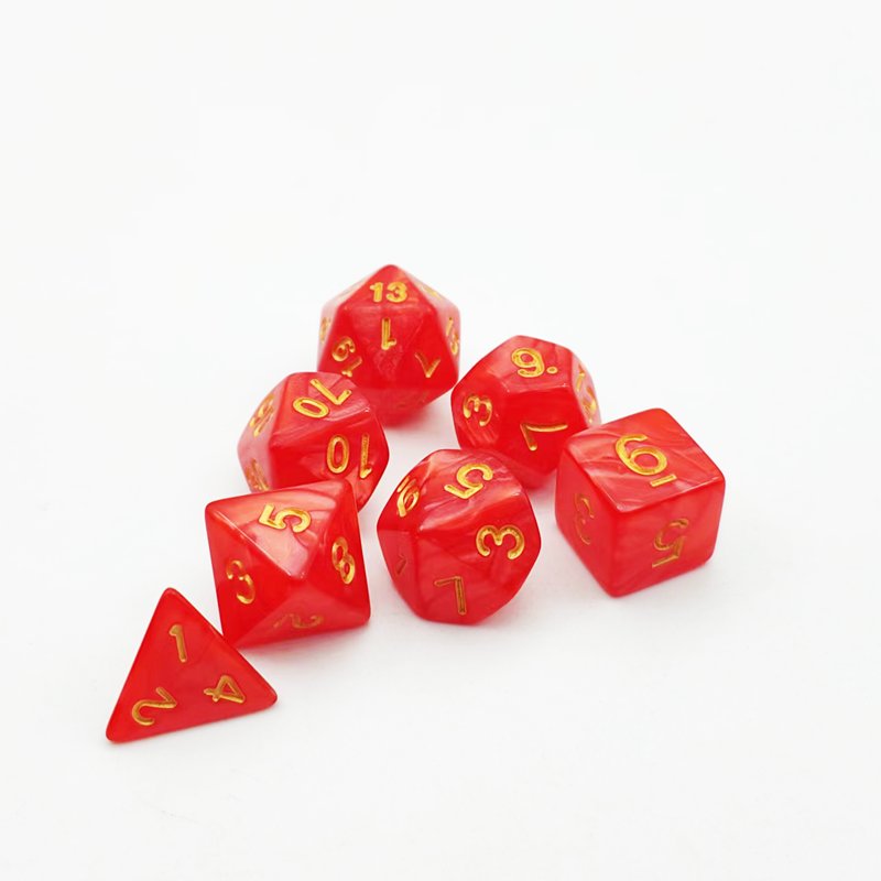 factory customized personalized logo high quality retail dice acrylic resin polyhedral precision adult casino bulk dice set