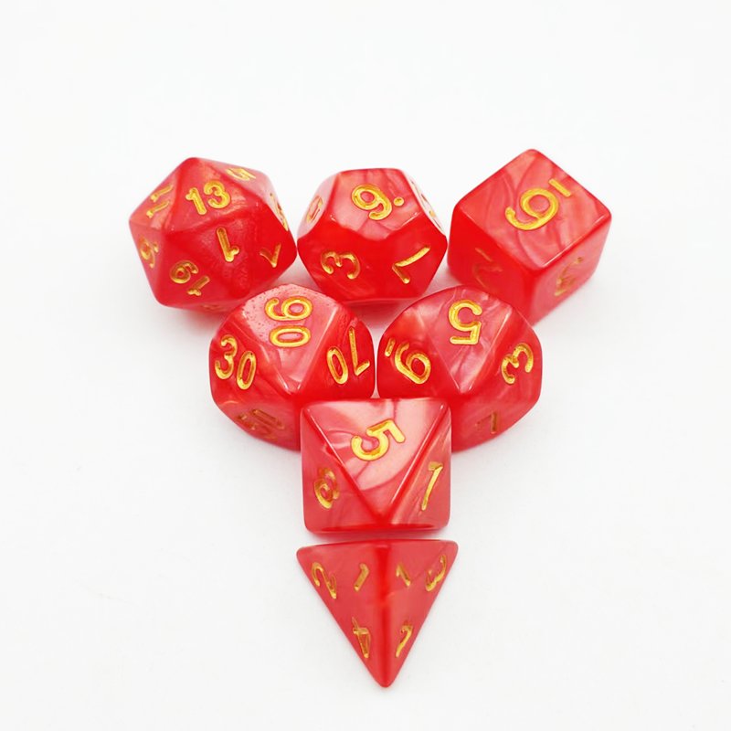 factory customized personalized logo high quality retail dice acrylic resin polyhedral precision adult casino bulk dice set