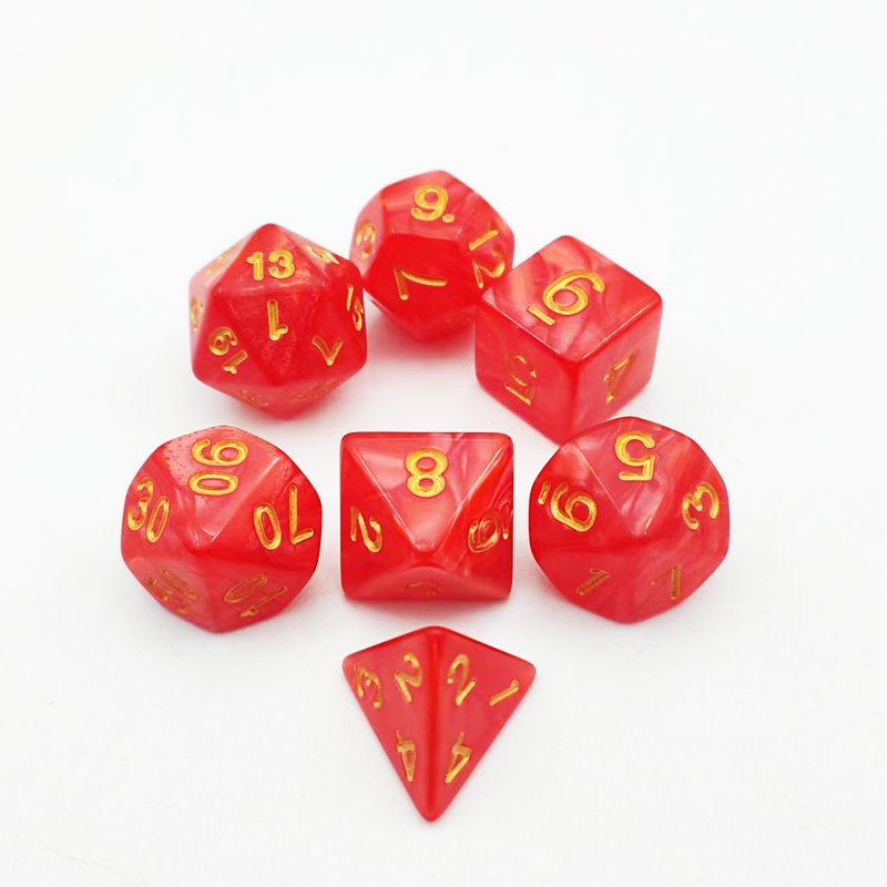 factory customized personalized logo high quality retail dice acrylic resin polyhedral precision adult casino bulk dice set
