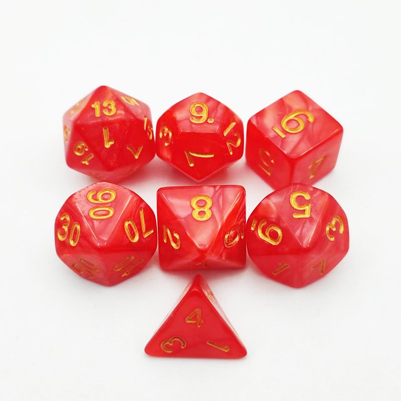 factory customized personalized logo high quality retail dice acrylic resin polyhedral precision adult casino bulk dice set
