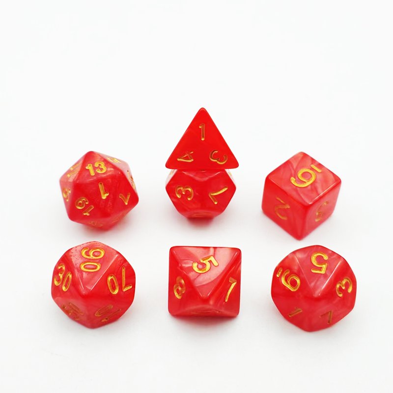 factory customized personalized logo high quality retail dice acrylic resin polyhedral precision adult casino bulk dice set