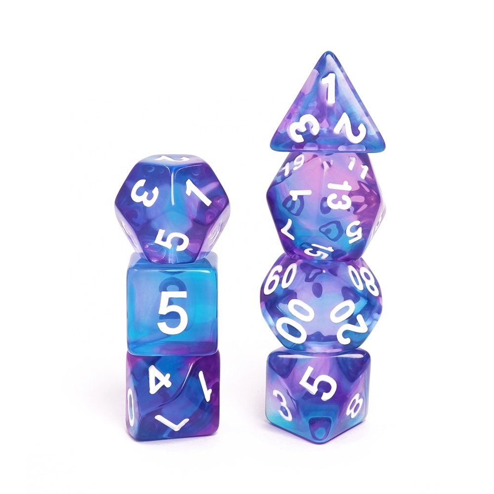 HD Dice Blend Color Dice Set, Acrylic Dice, rpg dice
