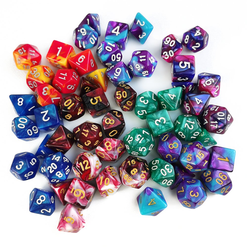 Mystery Acrylic Set, Randomly send 10 colors Dice Dungeons and Dragons RPG Board Game Dice Polyhedral Acrylic Dice Set