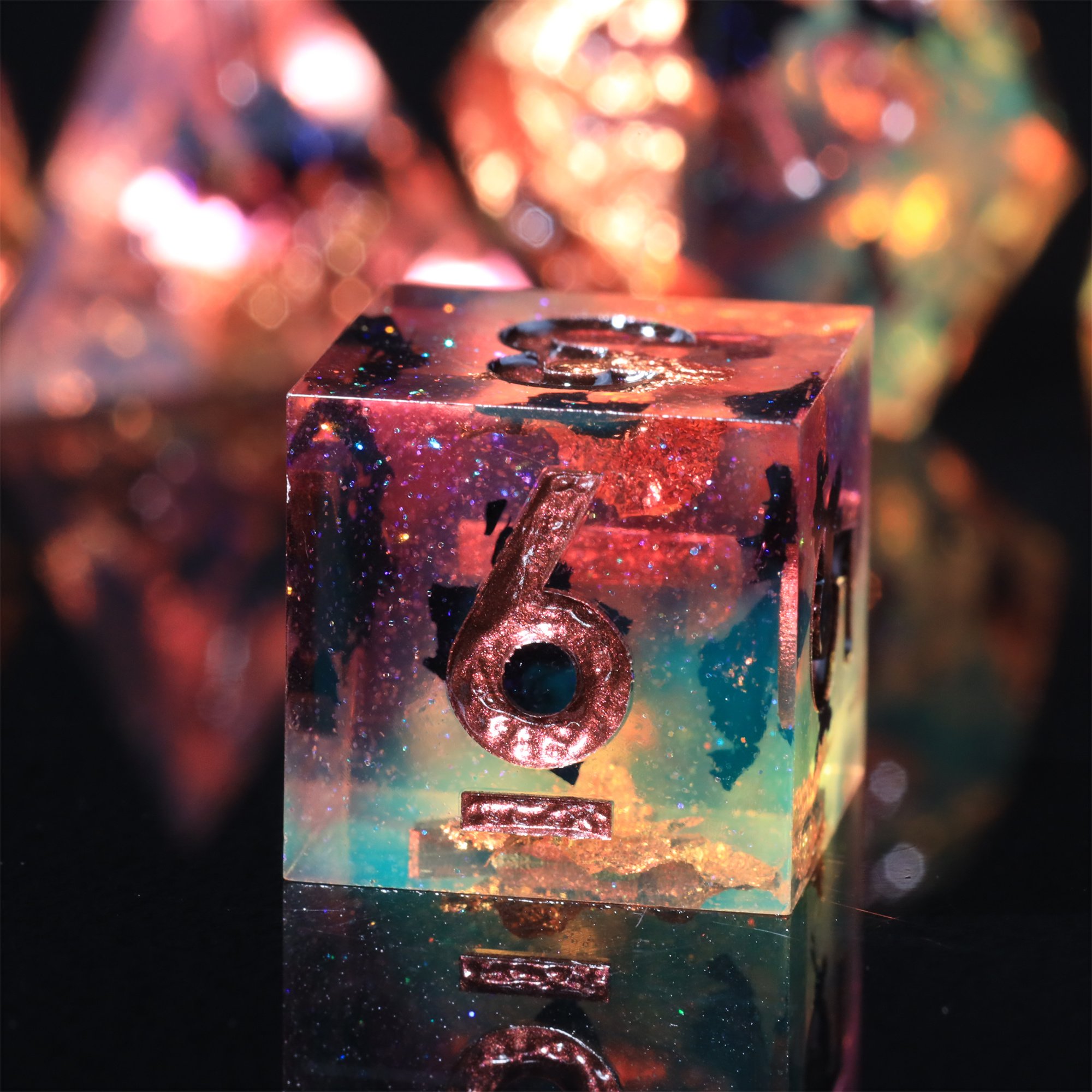 MINI PLANET Colorful DND Dice Set Wholesale Custom Resin Dice TRPG Dungeons&Dragons Board Games Handmade Polyhedral Dice Set