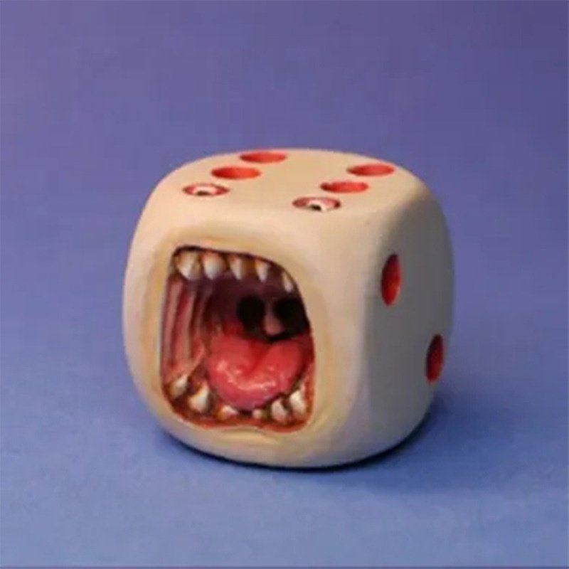 Unique Design DND Ugly Weird Funny Monster Resin Dice Set for Role Playing Game