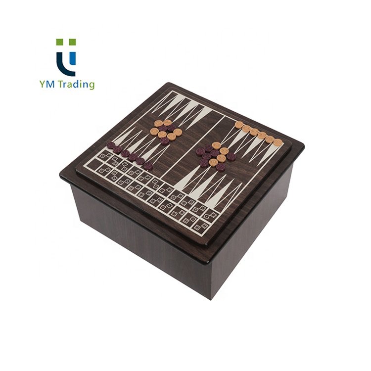 10 In 1 Deluxe Chess, Backgammon, Checkers, Cribb Dice And Other Multi-Functional Wooden Board Games Set Durable