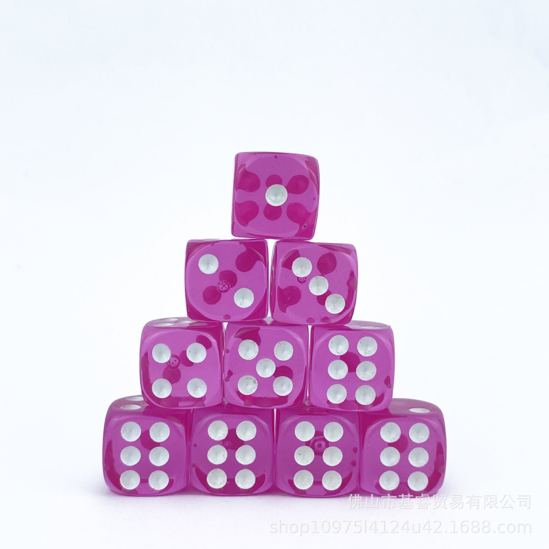 2024 Sunrise 16mm D6 Acrylic Dice Transparent Color Square Corner Custom Dice Dice Game Board Game