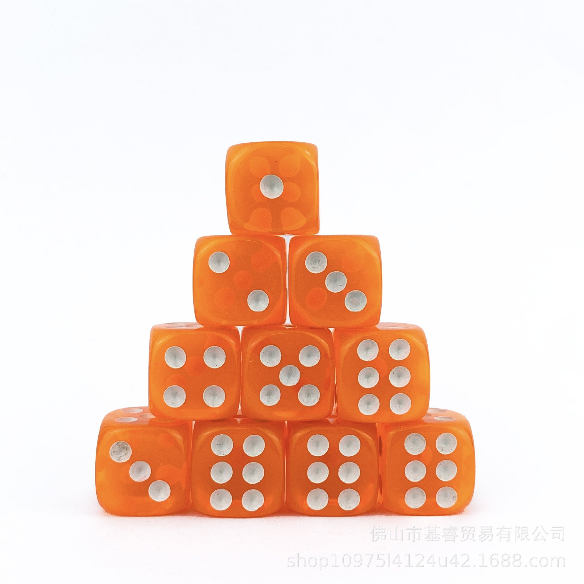 2024 Sunrise 16mm D6 Acrylic Dice Transparent Color Square Corner Custom Dice Dice Game Board Game