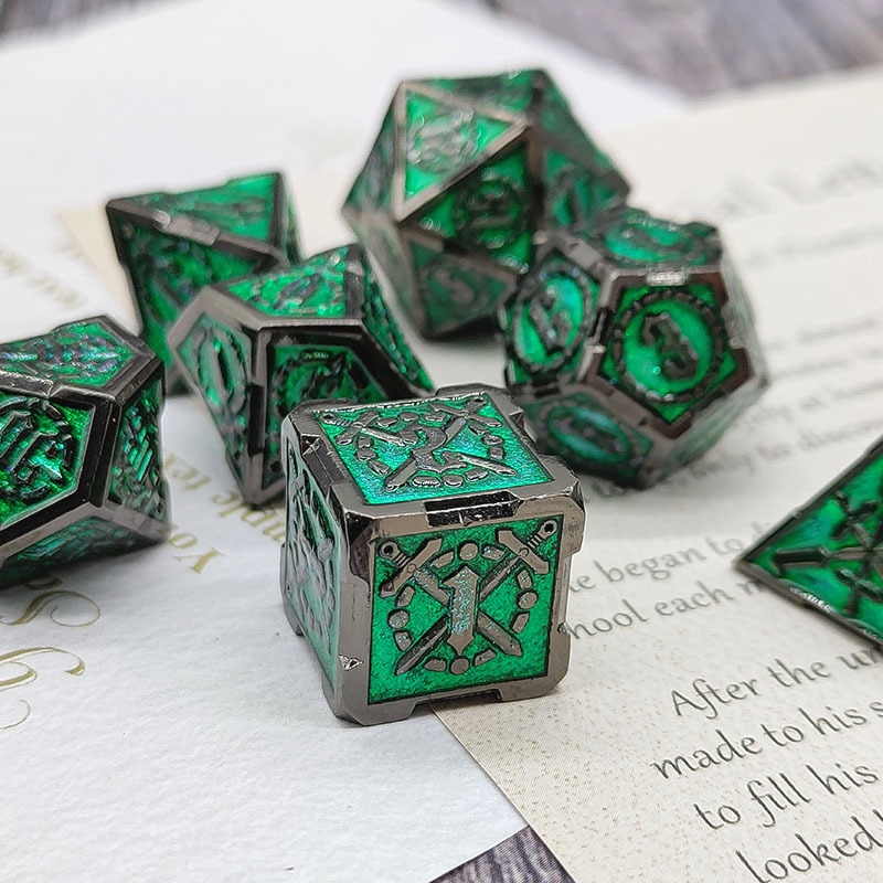 DND Metal Solid TRPG Dungeons & Dragons Board Game Dice Accessories Customizable Polyhedral Shape in New Style