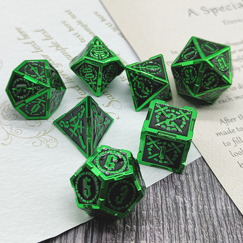 DND Metal Solid TRPG Dungeons & Dragons Board Game Dice Accessories Customizable Polyhedral Shape in New Style