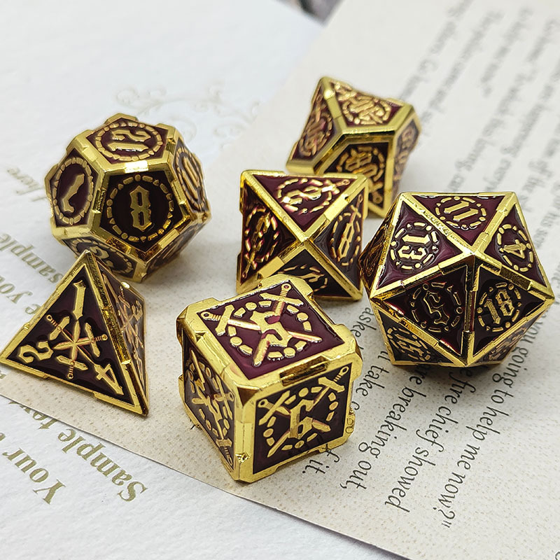 DND Metal Solid TRPG Dungeons & Dragons Board Game Dice Accessories Customizable Polyhedral Shape in New Style
