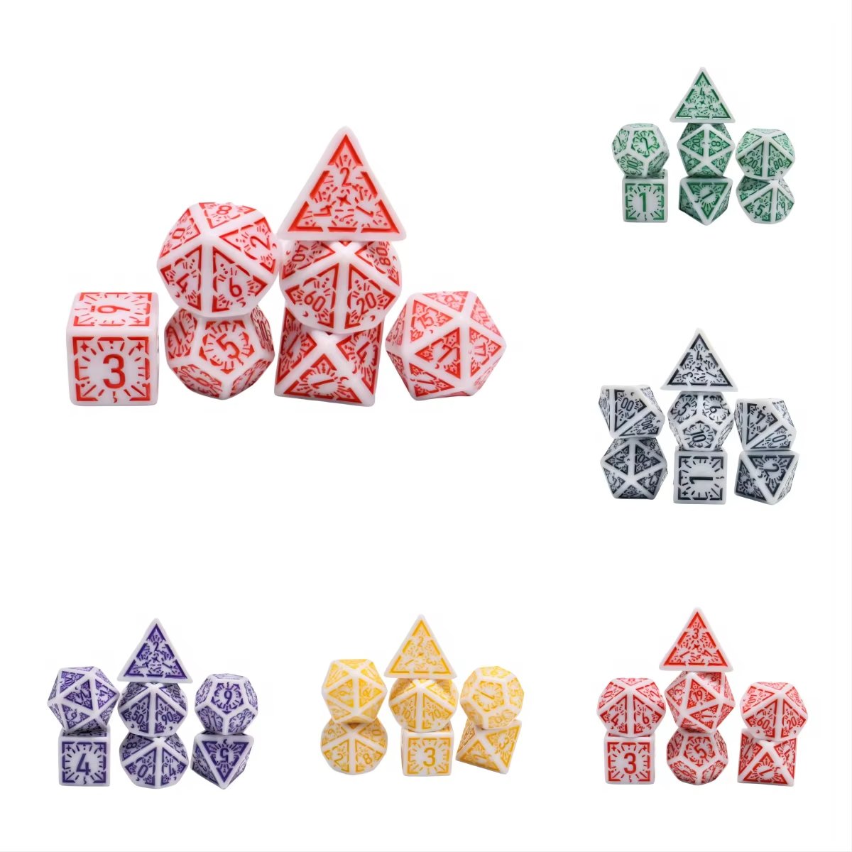 Manufacturers 18mm Dungeons and Dragons games DND resin polyhedral acrylic dice set board games