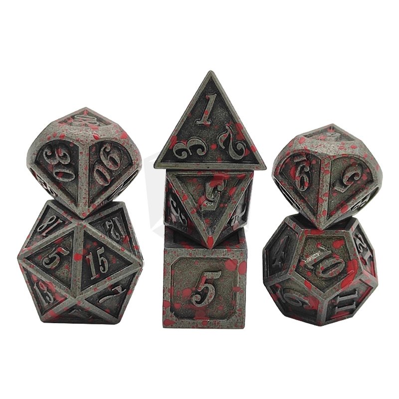 Metal Dice Set D4-D20 Custom Metal Dice for Board Games Dragon Rpg Dnd As Christmas Birthday Gift