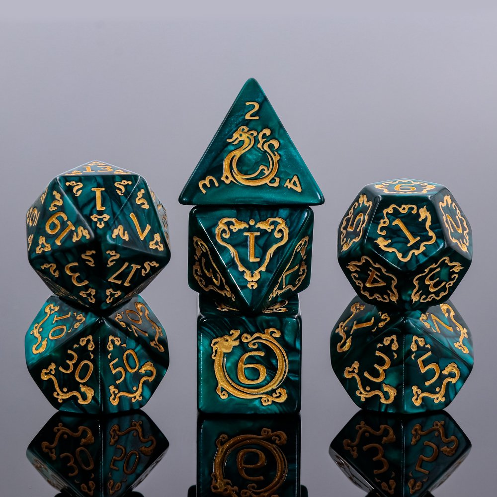 RPG DND Dice Set D4 D6 D8 D10 D% D12 D20 Amethyst Metal and Wood Gemstone Dungeons and Dragons Accessories 16mm Dice for Games