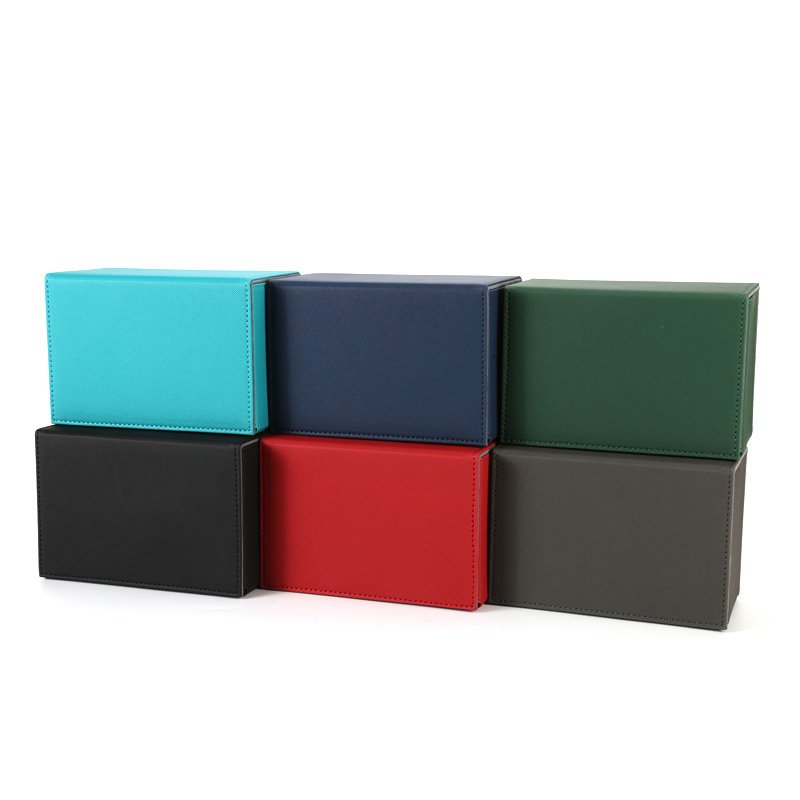 MIO Hot Sale With Dice 160+ Flip Tray Premium Leather Pu Game Deck Tcg Card Box