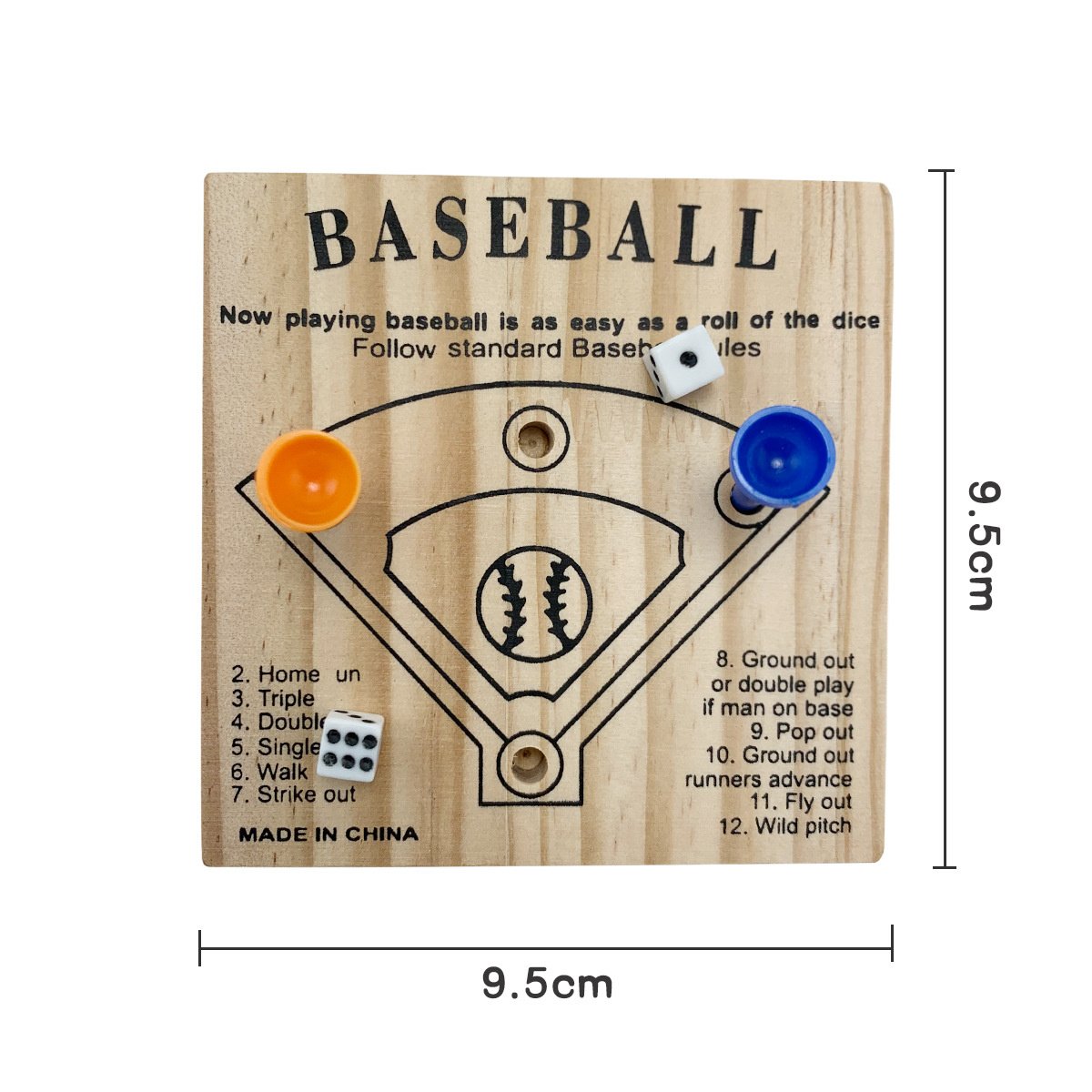Wooden peg board Tic Tac Toecribbage game throwing dice to play baseball game pitching puzzle baseball