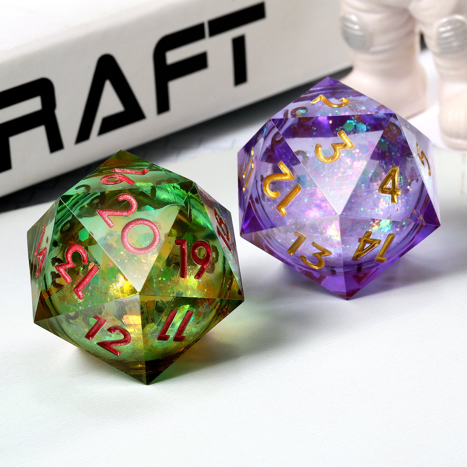 33mm D20 Spindown Dice for Liquid Core Roll D20 Dice 20-Sided Bulk Countdown Dice