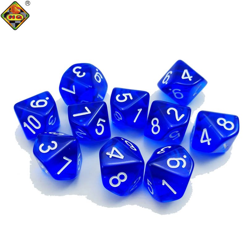 Custom Dices 10 sided DND Dice Acrylic Plastic Multi Sides Gaming