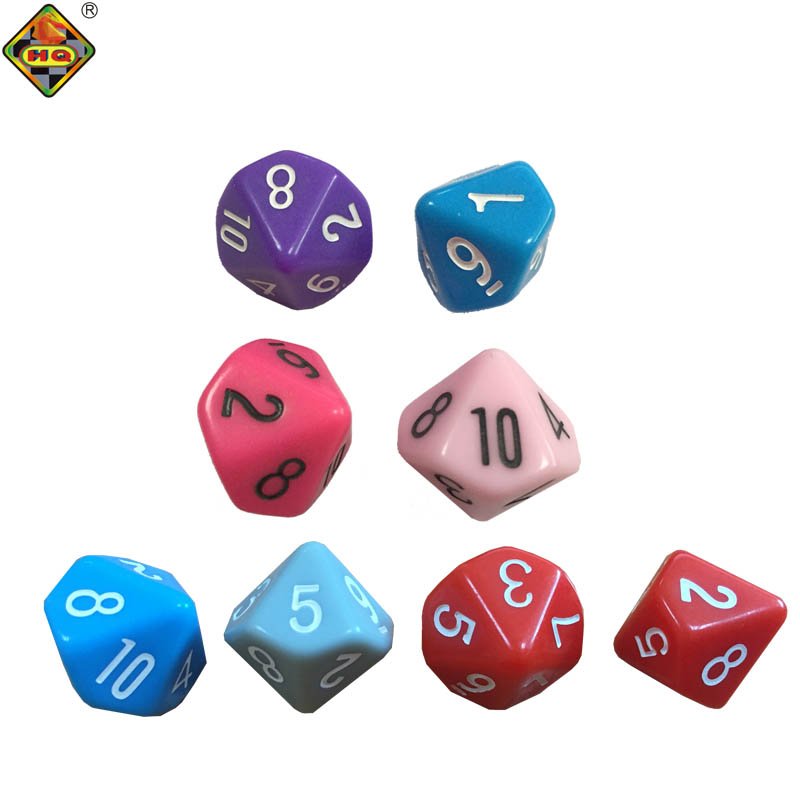 Custom Dices 10 sided DND Dice Acrylic Plastic Multi Sides Gaming