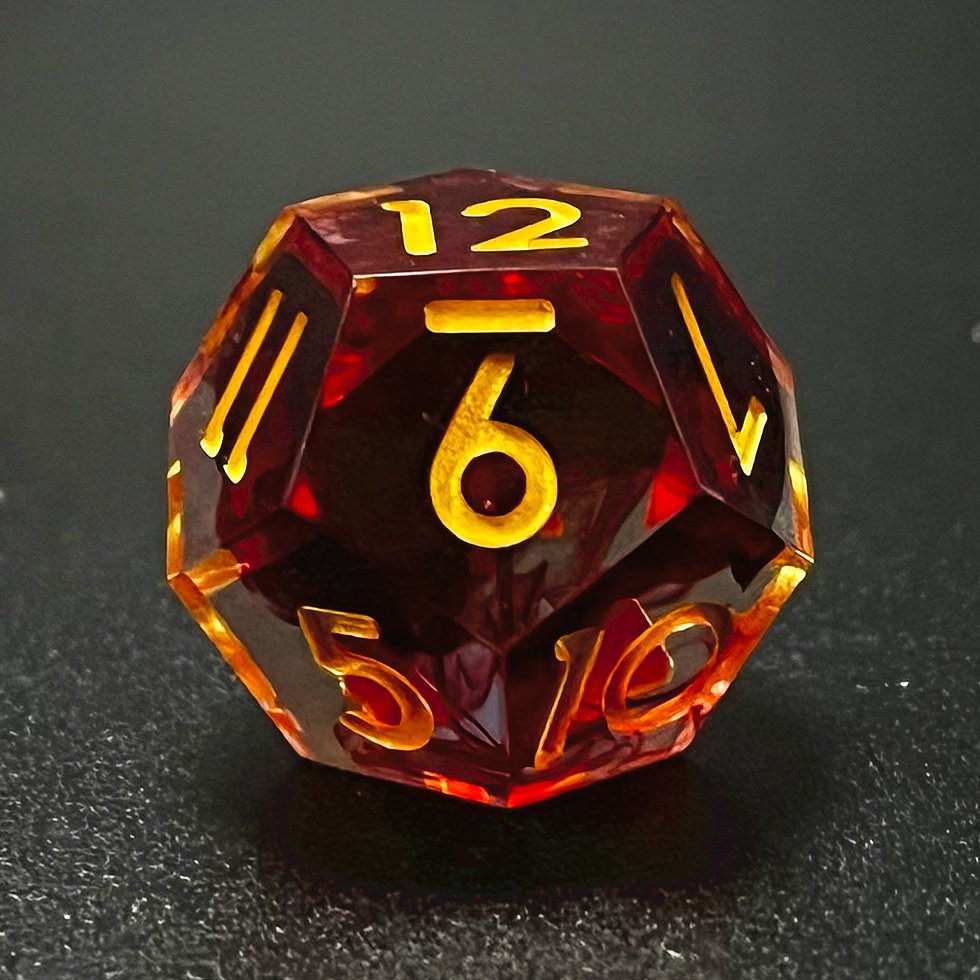 Desk Red Polyhedral Precipitated blood solid resin dnd sharp edge dice set