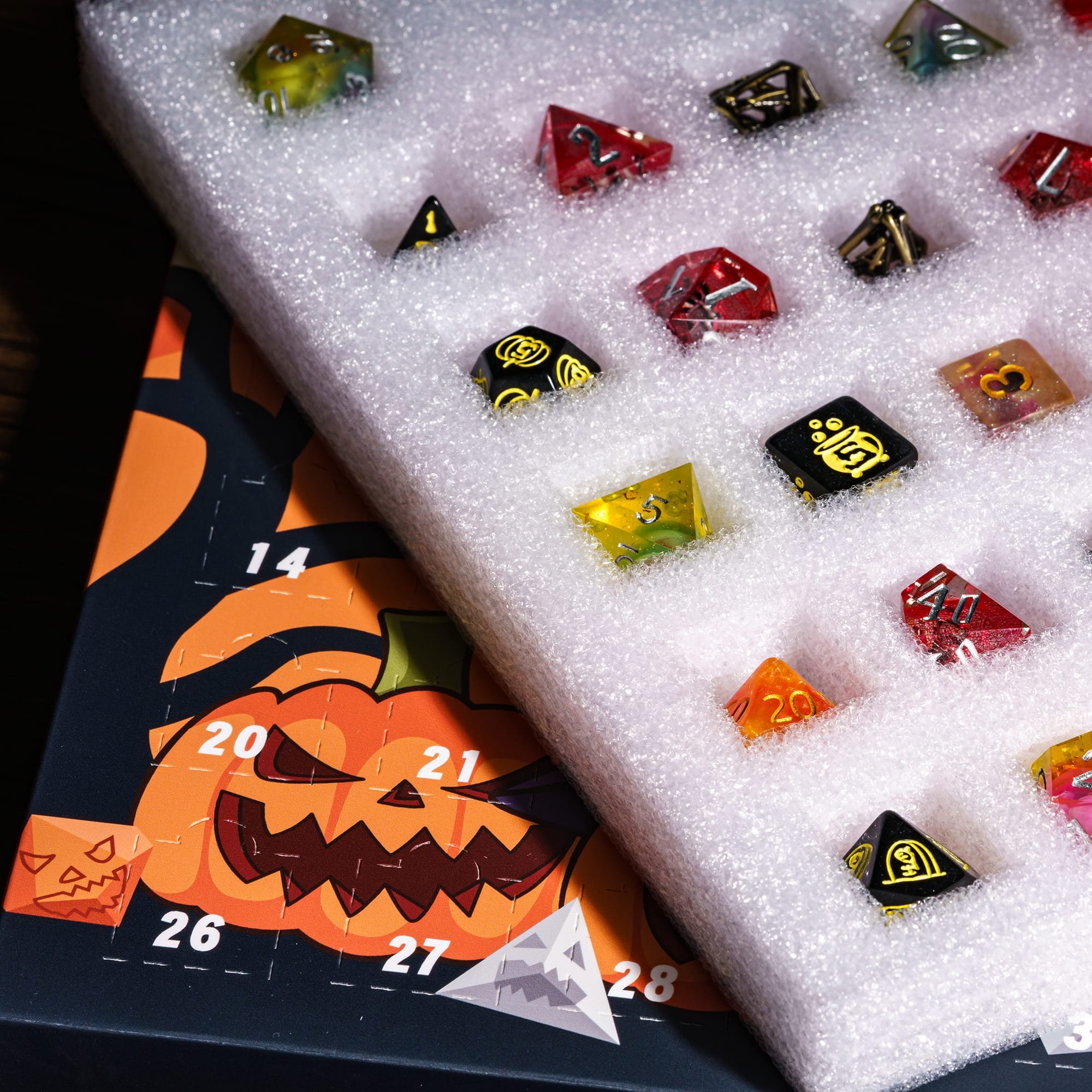 Udixi Custom Polyhedral Halloween Advent Calendar Dice Dungeons and Dragons dnd rpg dice set board game