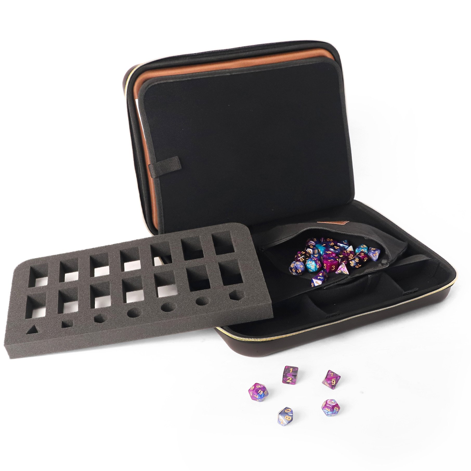 OEM ODM Custom Dice Tray Case, EVA PU Leather Dice Card Tray Case, Dice Game Box