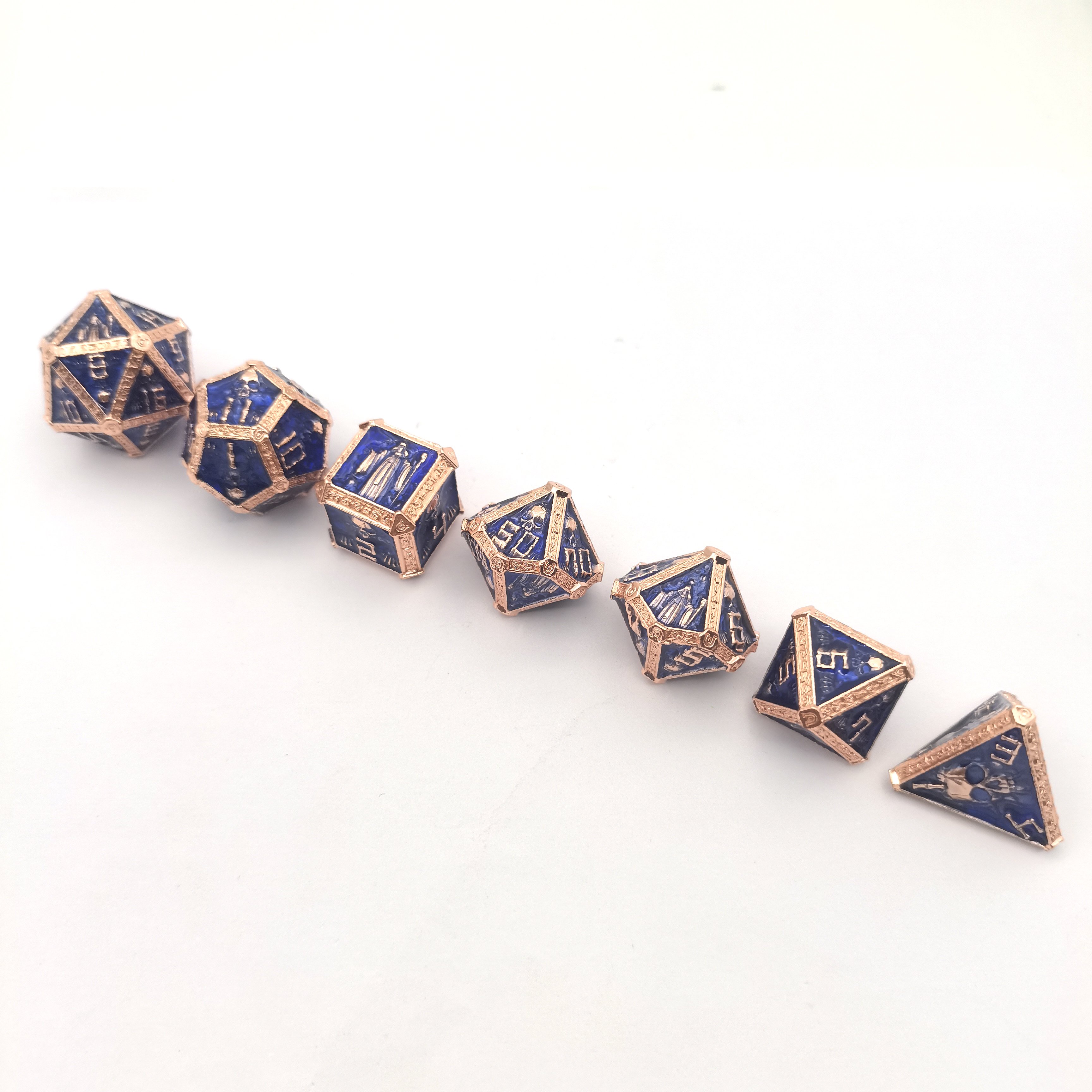 Wizard Metal DND Die Set Blood Polyhedron RPG Die Set for Dungeons & Dragons Halloween Ghost Gifts Made of Zinc Alloy