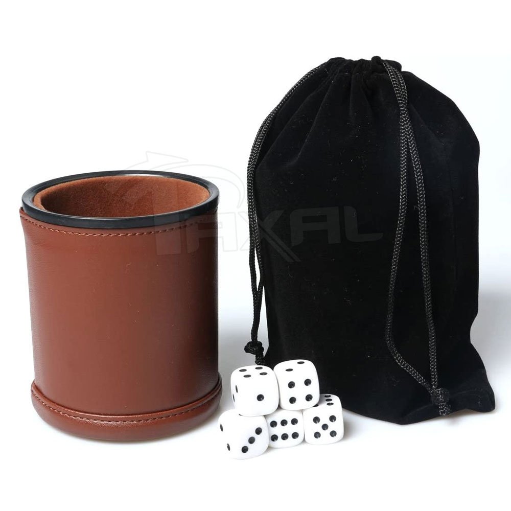 100% Real Leather Dice Cup New Design Cowhide Leather Dice Cup For Sale