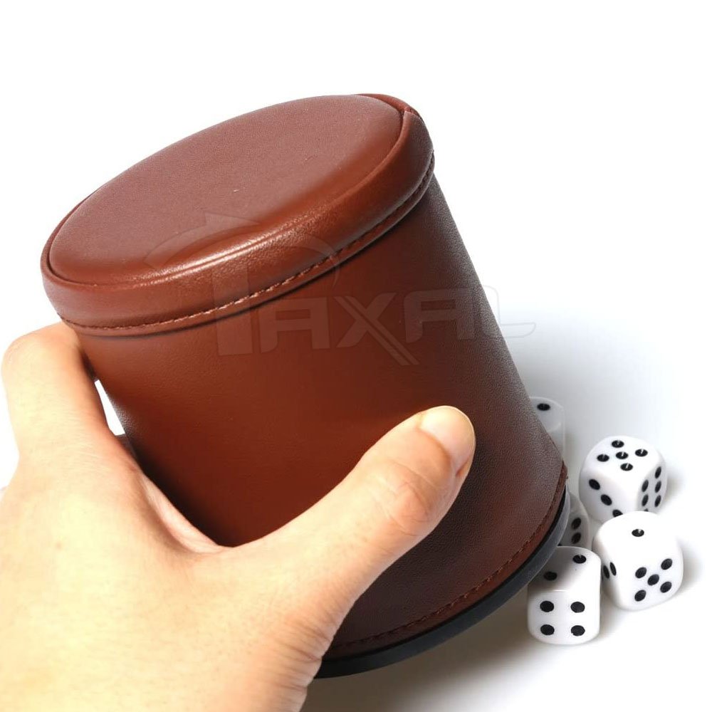 100% Real Leather Dice Cup New Design Cowhide Leather Dice Cup For Sale