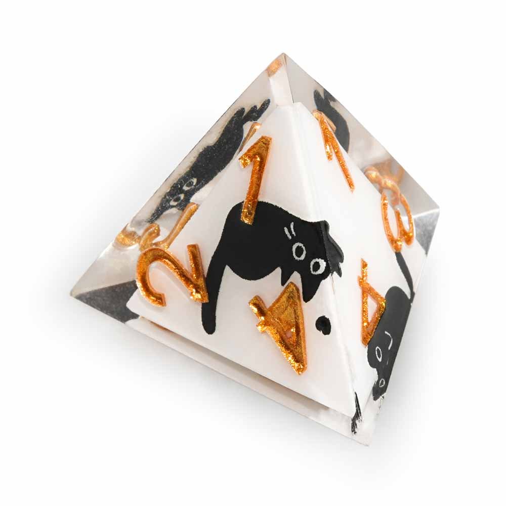 7Pcs Cow Cat Dice Resin Polyhedral Dice For DND Role Games Playing Collection Set