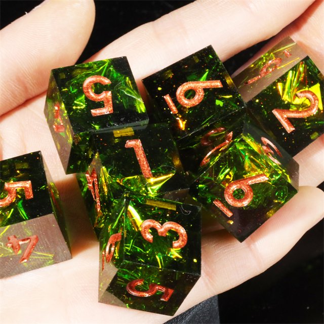 Mini Planet Wholesale dnd dice Dragon and Dungeon Resin Polyhedral Set Sharp Edges Dice RPG board role-playing games Dice