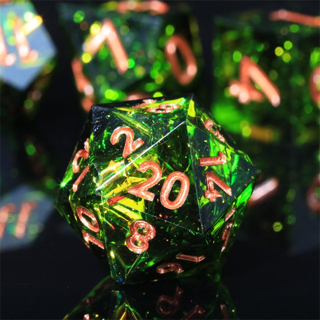 Mini Planet Wholesale dnd dice Dragon and Dungeon Resin Polyhedral Set Sharp Edges Dice RPG board role-playing games Dice