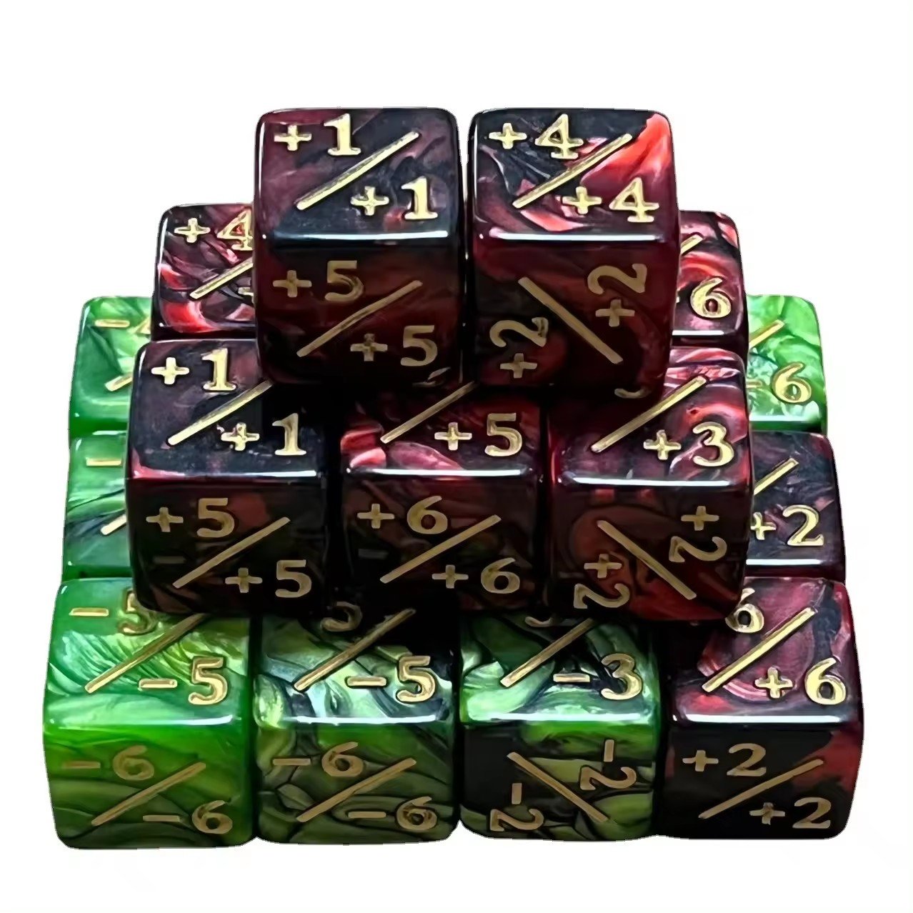 wholesale Acrylic Plastic Dice 16mm d6 dice counters for MTG the gathering white & black straight dice